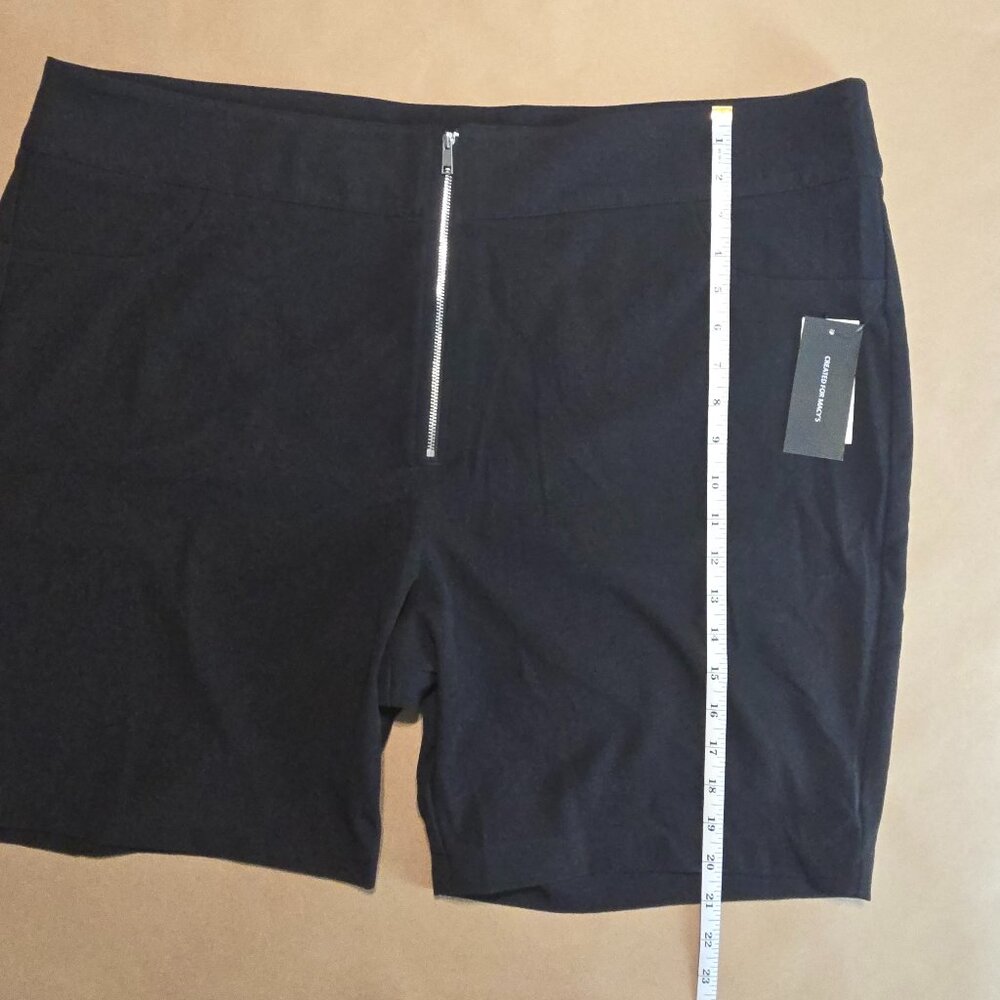 Danielle Bernstein Zip Front Biker Short - size 22W - Picture 9 of 11